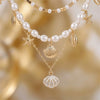 Wholesale Women's Oceanthemed Multilayer Starfish Beaded Necklace With Geometric And Animal Patterns Made Of Alloy And Electroplated