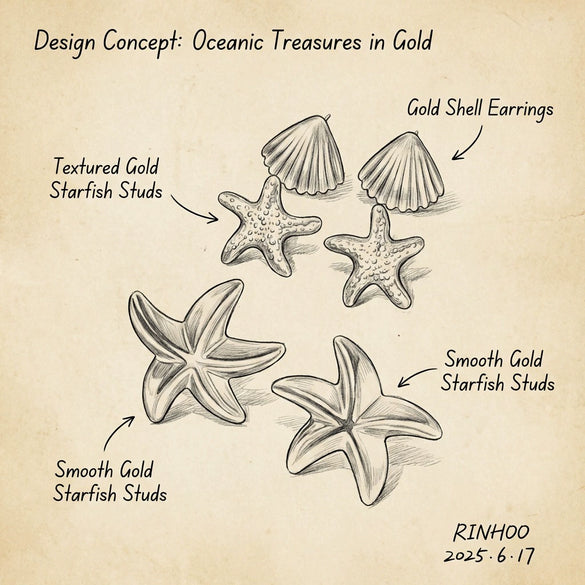 Wholesale Women's Oceanthemed Starfish Shell Multipiece Earring Set In Plastic And Steel With Electroplating And Animal Zodiac Patterns
