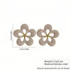 Wholesale Women's Oil Drip Hollow Stainless Steel Flower Earrings