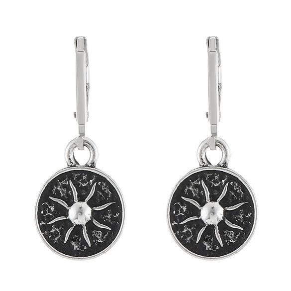 Wholesale Women's Opal Sun Earrings Alloy Geometric Electroplated