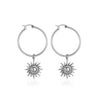 Wholesale Women's Opal Sun Earrings Alloy Geometric Electroplated