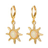 Wholesale Women's Opal Sun Earrings Alloy Geometric Electroplated