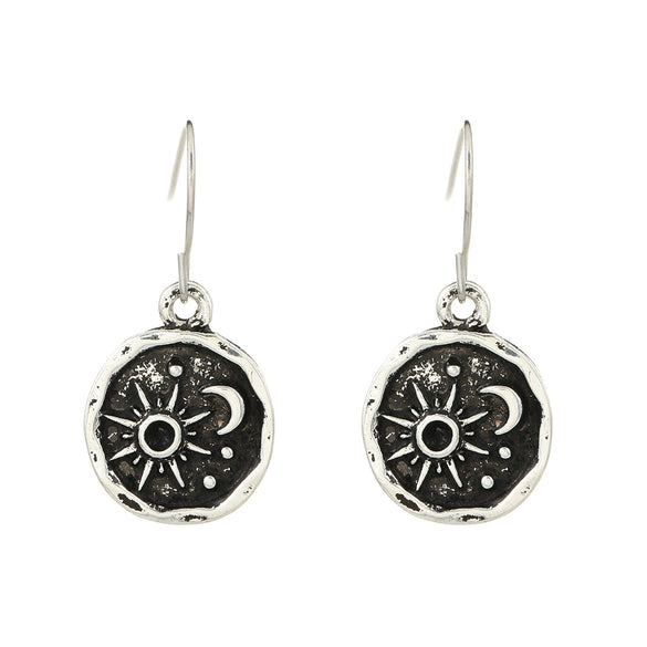 Wholesale Women's Opal Sun Earrings Alloy Geometric Electroplated