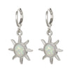 Wholesale Women's Opal Sun Earrings Alloy Geometric Electroplated