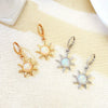 Wholesale Women's Opal Sun Earrings Alloy Geometric Electroplated