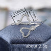 Wholesale Women's Open Adjustable Copper Heartshaped Hemp Rope Ring With Zirconia And Geometric Design Jewelry