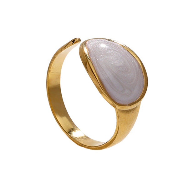 Wholesale Women's Open Finger Ring Titanium Steel And Stainless Steel Geometric Style Electroplated Jewelry