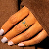 Wholesale Women's Open Pin Ring Geometric Style 925 Sterling Silver Electroplated