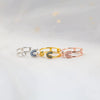 Wholesale Women's Open Pin Ring Geometric Style 925 Sterling Silver Electroplated