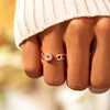 Wholesale Women's Open Pin Ring Geometric Style 925 Sterling Silver Electroplated