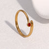 Wholesale Women's Open Ring Geometric Pattern Stainless Steel Electroplated Simple Style