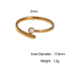 Wholesale Women's Open Ring Geometric Pattern Stainless Steel Electroplated Simple Style