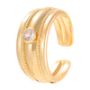 Wholesale Women's Open Ring In Ins Style With Sunflower And Heart Shape Pattern Made Of Copper With Electroplating Treatment