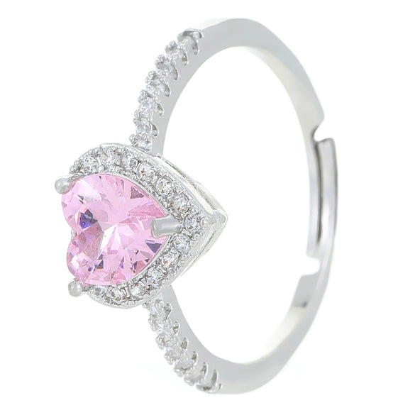 Wholesale Women's Open Ring In Ins Style With Sunflower And Heart Shape Pattern Made Of Copper With Electroplating Treatment