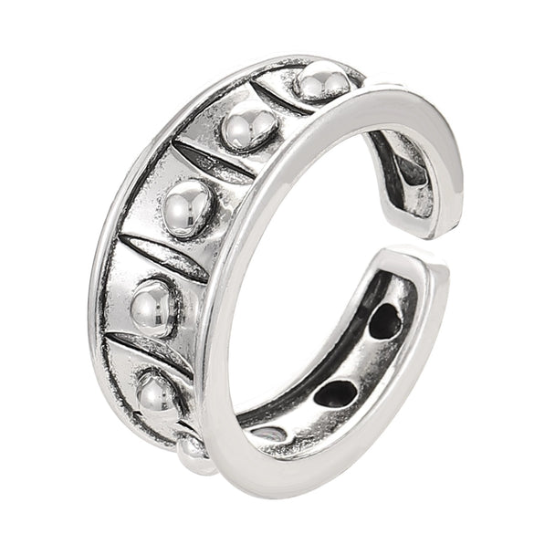 Wholesale Women's Open Ring In Ins Style With Sunflower And Heart Shape Pattern Made Of Copper With Electroplating Treatment