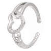 Wholesale Women's Open Ring In Ins Style With Sunflower And Heart Shape Pattern Made Of Copper With Electroplating Treatment