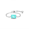 Wholesale Women's Open Ring Jewelry In Geometric Style Made Of 925 Sterling Silver With Seiko Design