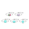 Wholesale Women's Open Ring Jewelry In Geometric Style Made Of 925 Sterling Silver With Seiko Design
