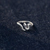Wholesale Women's Open Snake Ring S925 Sterling Silver Geometric Style Electroplated
