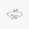 Wholesale Women's Opening Adjustable 925 Silver Geometric Micro Inlay Ring With Seiko Design