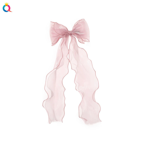Wholesale Women's Organza Handmade Duckbill Hair Clip Bow Ribbon Style Hair Accessories