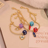 Wholesale Women's Original Design Eye And Bee Pendant Bracelet Made Of Environmentally Friendly Copper With Real Gold Plating