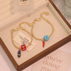 Wholesale Women's Original Design Eye And Bee Pendant Bracelet Made Of Environmentally Friendly Copper With Real Gold Plating