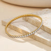 Wholesale Women's Original Design Geometric Stainless Steel Bracelets With Elastic Cord And Real Gold Plating