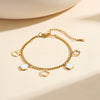Wholesale Women's Original Design Geometric Stainless Steel Electroplated Flower Bracelets With Five Leaf Clover Jewelry