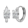 Wholesale Women's Original Design Geometric Zirconencrusted Stainless Steel Electroplated Plain Hoop Earrings
