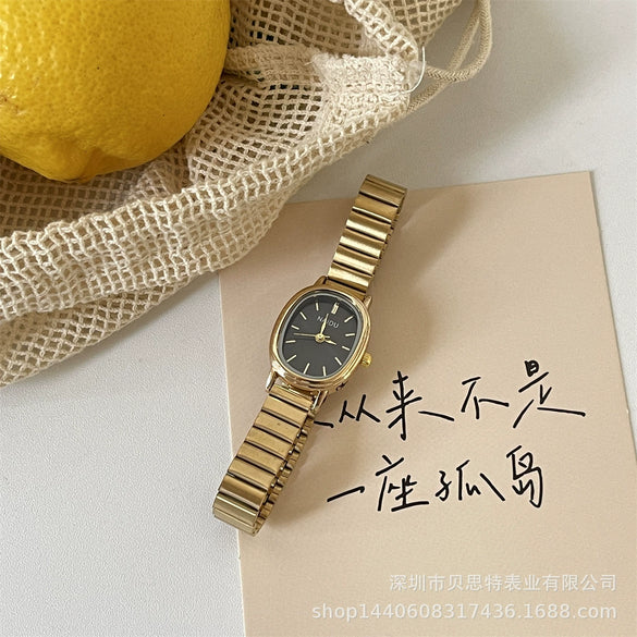 Wholesale Women's Oval Bamboo Steel Band Fashion Casual Simple Watch