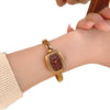 Wholesale Women's Oval Bracelet Watch With Roman Numerals Vintage Simple Elegant Zinc Alloy Stainless Steel Medieval Style Square Dial