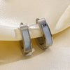 Wholesale Women's Oval Geometric Stainless Steel Earrings With Electroplating Treatment