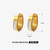 Wholesale Women's Oval Geometric Stainless Steel Earrings With Electroplating Treatment