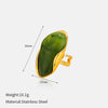 Wholesale Women's Oval Geometric Stainless Steel Electroplated Ring Jewelry