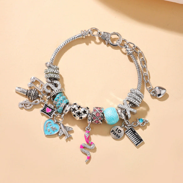 Wholesale Women's Panstyle Multielement Snake Animal Style Zinc Alloy Electroplated Bracelet