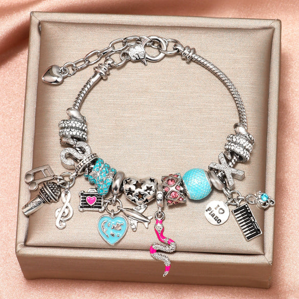 Wholesale Women's Panstyle Multielement Snake Animal Style Zinc Alloy Electroplated Bracelet