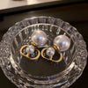 Wholesale Women's Pearl And Zircon Earrings High Sense Geometric Retro Light Luxury Electroplated