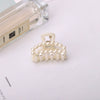 Wholesale Women's Pearl Hairpin Shark Clip With Baking Paint Bow Grip For Ponytail