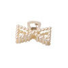 Wholesale Women's Pearl Hairpin Shark Clip With Baking Paint Bow Grip For Ponytail