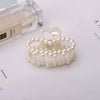 Wholesale Women's Pearl Hairpin Shark Clip With Baking Paint Bow Grip For Ponytail