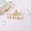 Wholesale Women's Pearl Hairpin Shark Clip With Baking Paint Bow Grip For Ponytail