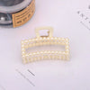 Wholesale Women's Pearl Hairpin Shark Clip With Baking Paint Bow Grip For Ponytail