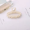 Wholesale Women's Pearl Hairpin Shark Clip With Baking Paint Bow Grip For Ponytail