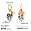Wholesale Women's Pearl Necklace And Colorfree Titanium Steel Earrings With Ceramic Light Luxury High End Style Electroplated Jewelry