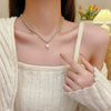 Wholesale Women's Pearl Necklace Copper Material Geometric Style Electroplating Accessories
