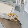 Wholesale Women's Pearl Ring In Geometric Design Made Of Stainless Steel With Electroplating Treatment