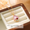 Wholesale Women's Pendant Necklace Copper Gold Plated Geometric Flower Drop Shape Electroplating French Retro Style