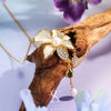 Wholesale Women's Pendant Necklace Copper Gold Plated Geometric Flower Drop Shape Electroplating French Retro Style