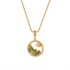 Wholesale Women's Pendant Necklace Copper Gold Plated Geometric Flower Drop Shape Electroplating French Retro Style